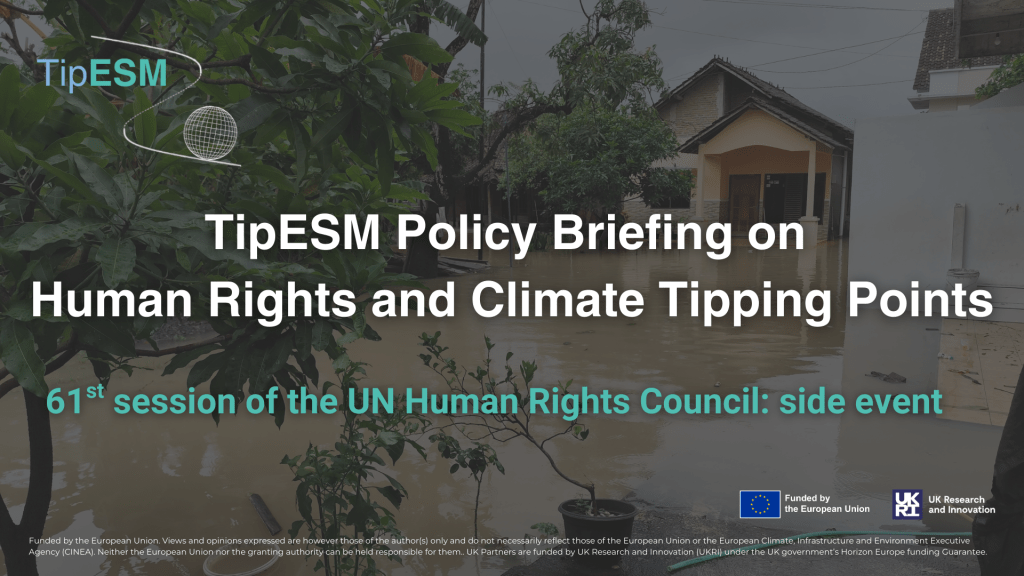 TipESM policy briefing: Human Rights and Climate Tipping&nbsp;Points